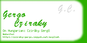 gergo cziraky business card