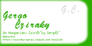 gergo cziraky business card